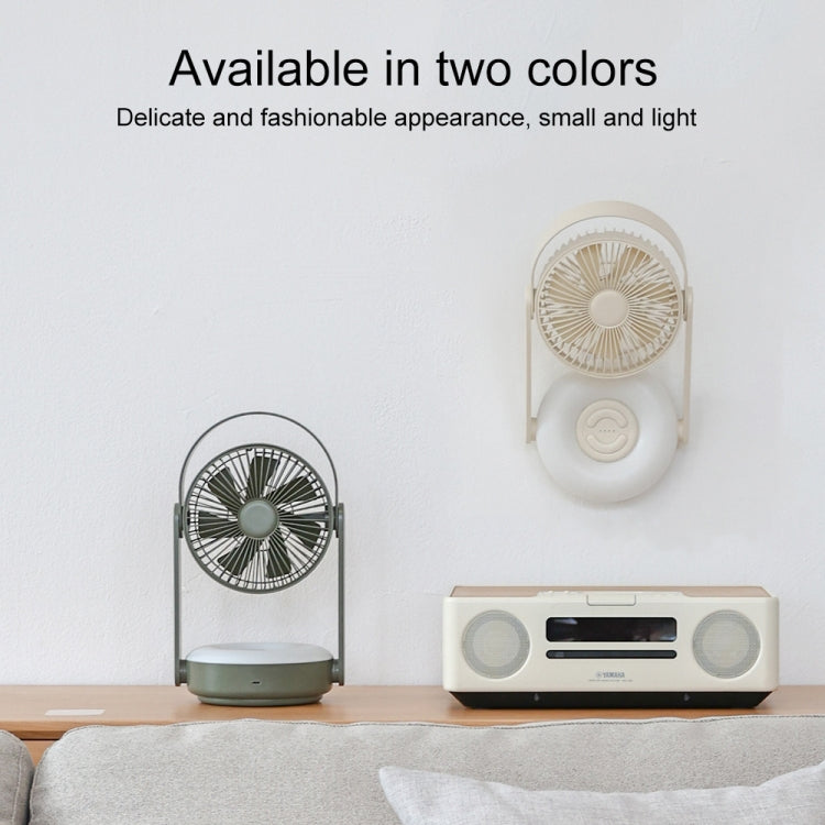 WT-F62 Ventilateur portatif d'extérieur à refroidissement par air avec chargement USB et lampe de nuit à LED