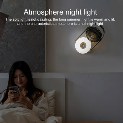 WT-F62 Ventilateur portatif d'extérieur à refroidissement par air avec chargement USB et lampe de nuit à LED