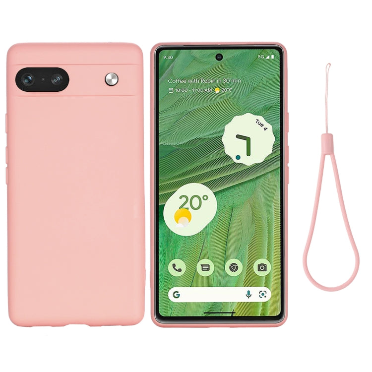 Pure Color Liquid Silicone Shockproof Phone Case, For Google Pixel 7a