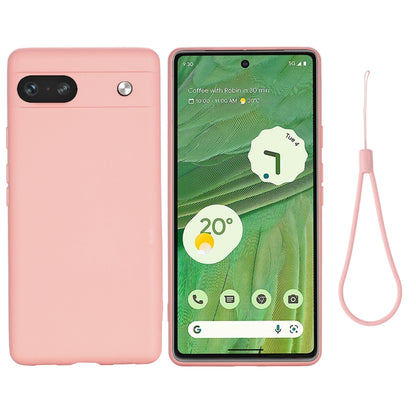 Pure Color Liquid Silicone Shockproof Phone Case, For Google Pixel 7a