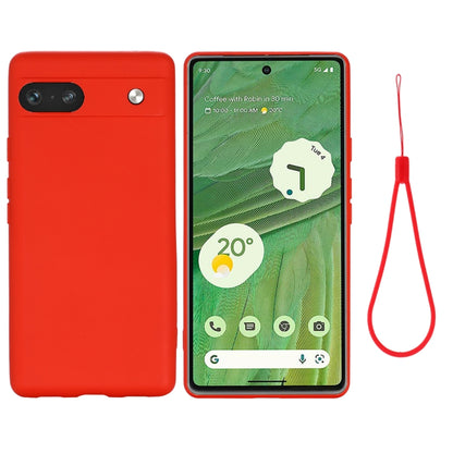 Pure Color Liquid Silicone Shockproof Phone Case, For Google Pixel 7a