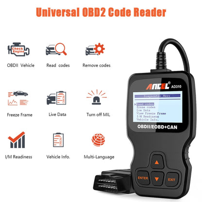 Ancel AD310 CAN OBD2 Car Engine Fault Diagnosis Tool, AD310