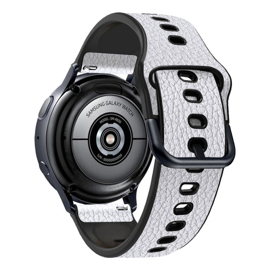 Universal TPU Litchi Texture Leather Watch Band, 20mm, 22mm