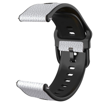 Universal TPU Litchi Texture Leather Watch Band, 20mm, 22mm