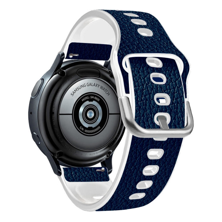 Universal TPU Litchi Texture Leather Watch Band, 20mm, 22mm