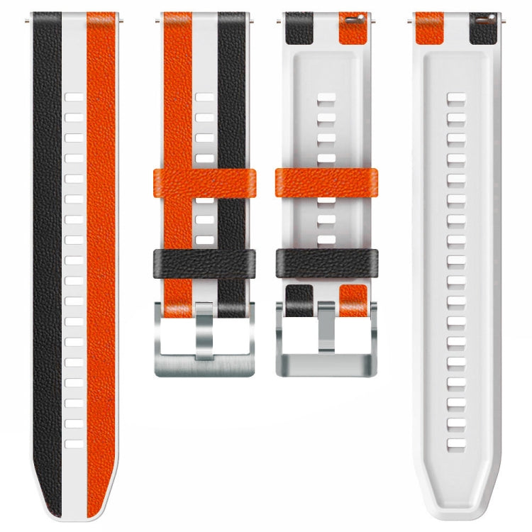 22mm Universal Three-color Silicone Leather Watch Band