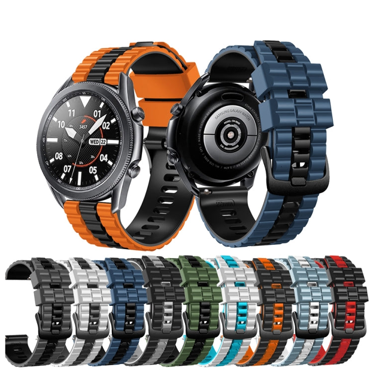 22mm Universal Ocean Style Silicone Two Color Watch Band