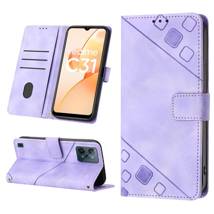 Skin-feel Embossed Leather Phone Case, For Realme 9 Pro 5G / OnePlus Nord CE 2 Lite 5G, For Realme 9 Pro+ 5G / 9 4G, For Realme 9i / OPPO A36 / A76, For Realme C12 / C15 / C25 / C25s, For Realme C31 4G, For Realme C35, For Realme GT Neo3               ...