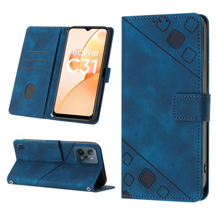Skin-feel Embossed Leather Phone Case, For Realme 9 Pro 5G / OnePlus Nord CE 2 Lite 5G, For Realme 9 Pro+ 5G / 9 4G, For Realme 9i / OPPO A36 / A76, For Realme C12 / C15 / C25 / C25s, For Realme C31 4G, For Realme C35, For Realme GT Neo3               ...