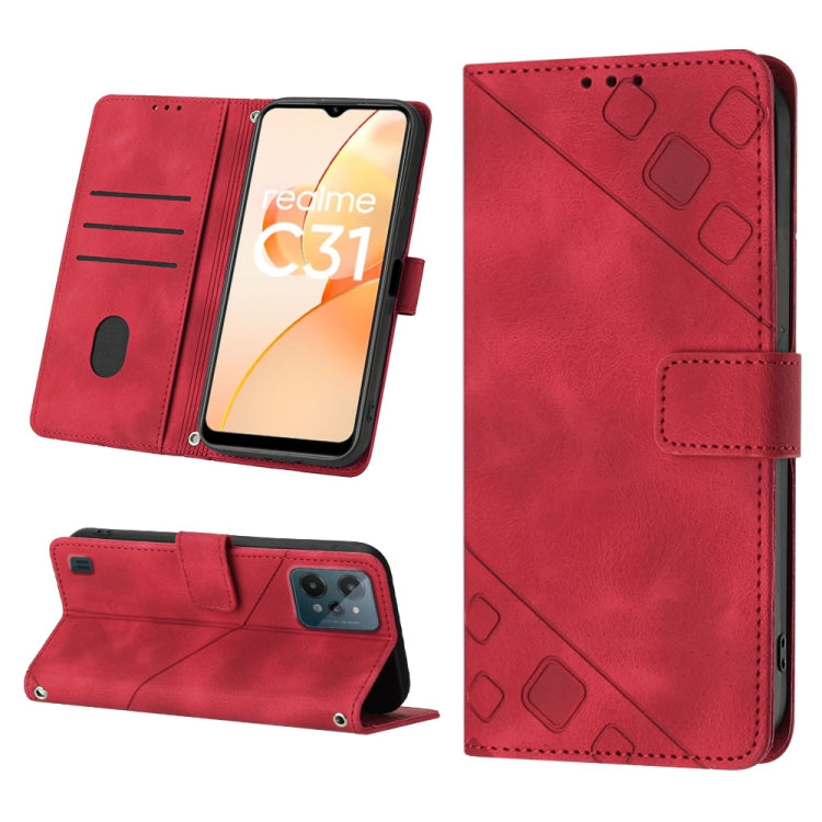 Skin-feel Embossed Leather Phone Case, For Realme 9 Pro 5G / OnePlus Nord CE 2 Lite 5G, For Realme 9 Pro+ 5G / 9 4G, For Realme 9i / OPPO A36 / A76, For Realme C12 / C15 / C25 / C25s, For Realme C31 4G, For Realme C35, For Realme GT Neo3               ...