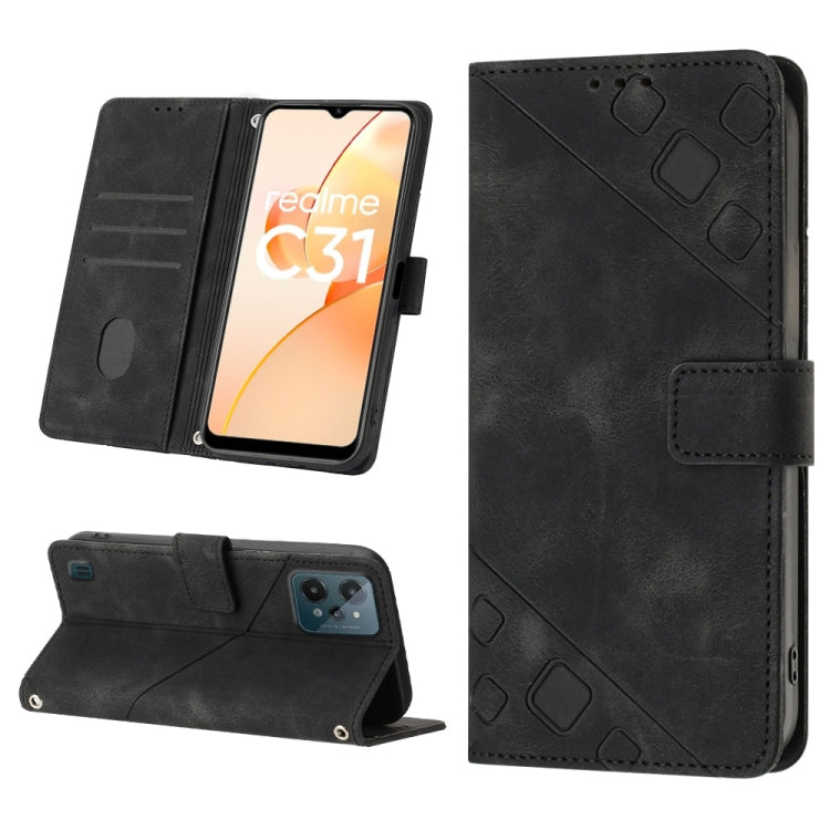Skin-feel Embossed Leather Phone Case, For Realme 9 Pro 5G / OnePlus Nord CE 2 Lite 5G, For Realme 9 Pro+ 5G / 9 4G, For Realme 9i / OPPO A36 / A76, For Realme C12 / C15 / C25 / C25s, For Realme C31 4G, For Realme C35, For Realme GT Neo3               ...