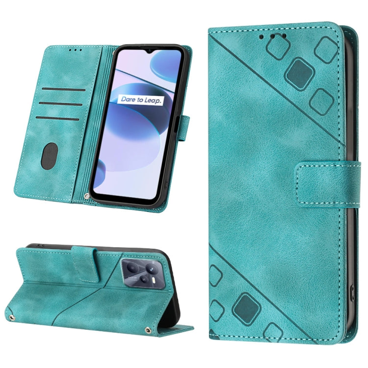Skin-feel Embossed Leather Phone Case, For Realme 9 Pro 5G / OnePlus Nord CE 2 Lite 5G, For Realme 9 Pro+ 5G / 9 4G, For Realme 9i / OPPO A36 / A76, For Realme C12 / C15 / C25 / C25s, For Realme C31 4G, For Realme C35, For Realme GT Neo3               ...