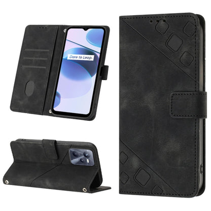 Skin-feel Embossed Leather Phone Case, For Realme 9 Pro 5G / OnePlus Nord CE 2 Lite 5G, For Realme 9 Pro+ 5G / 9 4G, For Realme 9i / OPPO A36 / A76, For Realme C12 / C15 / C25 / C25s, For Realme C31 4G, For Realme C35, For Realme GT Neo3               ...