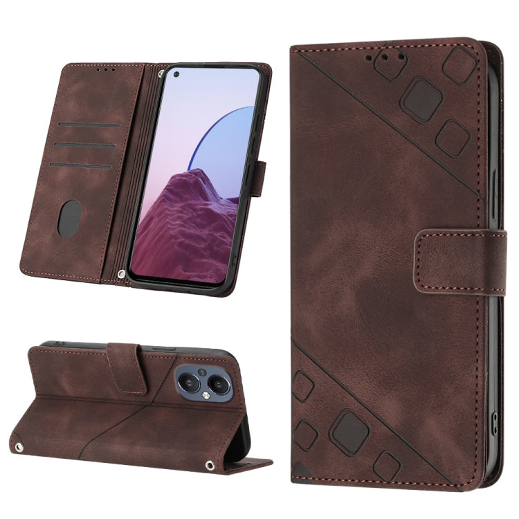 Skin-feel Embossed Leather Phone Case, For Realme 9 Pro 5G / OnePlus Nord CE 2 Lite 5G, For Realme 9 Pro+ 5G / 9 4G, For Realme 9i / OPPO A36 / A76, For Realme C12 / C15 / C25 / C25s, For Realme C31 4G, For Realme C35, For Realme GT Neo3               ...
