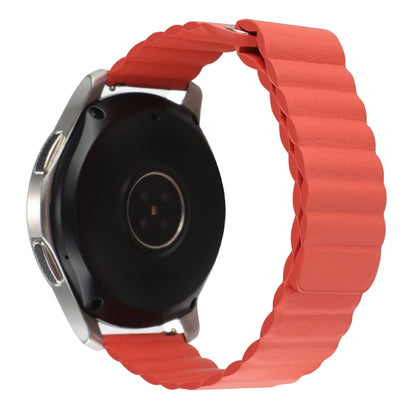 18mm Universal Magnetic Loop Leather Watch Band, For Garmin Forerunner 255S / Venu 2S