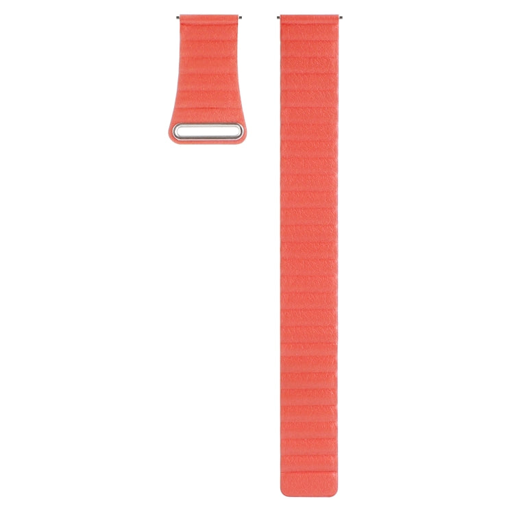 18mm Universal Magnetic Loop Leather Watch Band, For Garmin Forerunner 255S / Venu 2S