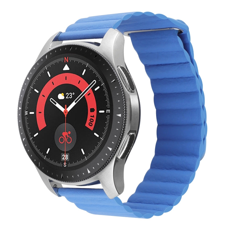 18mm Universal Magnetic Loop Leather Watch Band, For Garmin Forerunner 255S / Venu 2S
