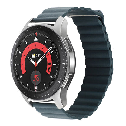 18mm Universal Magnetic Loop Leather Watch Band, For Garmin Forerunner 255S / Venu 2S