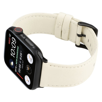 Cowhide Texture Leather Watchband, For Apple Watch Series 8&7 41mm / SE 2&6&SE&5&4 40mm / 3&2&1 38mm, For Apple Watch Series 7 45mm / 6 & SE & 5 & 4 44mm / 3 & 2 & 1 42mm, For Apple Watch Series 7 41mm / 6 & SE & 5 & 4 40mm / 3 & 2 & 1 38mm������������...