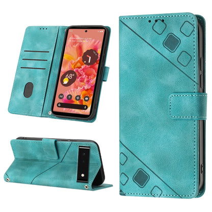 Skin-feel Embossed Leather Phone Case, For Google Pixel 6, For Google Pixel 6 Pro, For Google Pixel 6a 5G, For Google Pixel 7, For Google Pixel 7 Pro, For Google Pixel 7a