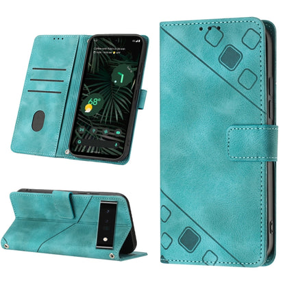 Skin-feel Embossed Leather Phone Case, For Google Pixel 6, For Google Pixel 6 Pro, For Google Pixel 6a 5G, For Google Pixel 7, For Google Pixel 7 Pro, For Google Pixel 7a