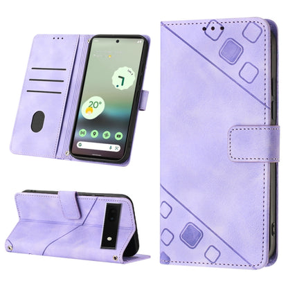 Skin-feel Embossed Leather Phone Case, For Google Pixel 6, For Google Pixel 6 Pro, For Google Pixel 6a 5G, For Google Pixel 7, For Google Pixel 7 Pro, For Google Pixel 7a