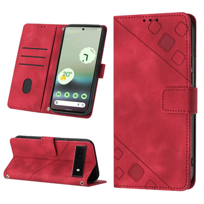 Skin-feel Embossed Leather Phone Case, For Google Pixel 6, For Google Pixel 6 Pro, For Google Pixel 6a 5G, For Google Pixel 7, For Google Pixel 7 Pro, For Google Pixel 7a