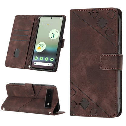 Skin-feel Embossed Leather Phone Case, For Google Pixel 6, For Google Pixel 6 Pro, For Google Pixel 6a 5G, For Google Pixel 7, For Google Pixel 7 Pro, For Google Pixel 7a