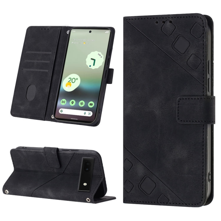 Skin-feel Embossed Leather Phone Case, For Google Pixel 6, For Google Pixel 6 Pro, For Google Pixel 6a 5G, For Google Pixel 7, For Google Pixel 7 Pro, For Google Pixel 7a