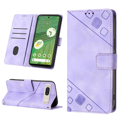 Skin-feel Embossed Leather Phone Case, For Google Pixel 6, For Google Pixel 6 Pro, For Google Pixel 6a 5G, For Google Pixel 7, For Google Pixel 7 Pro, For Google Pixel 7a