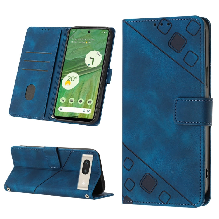 Skin-feel Embossed Leather Phone Case, For Google Pixel 6, For Google Pixel 6 Pro, For Google Pixel 6a 5G, For Google Pixel 7, For Google Pixel 7 Pro, For Google Pixel 7a