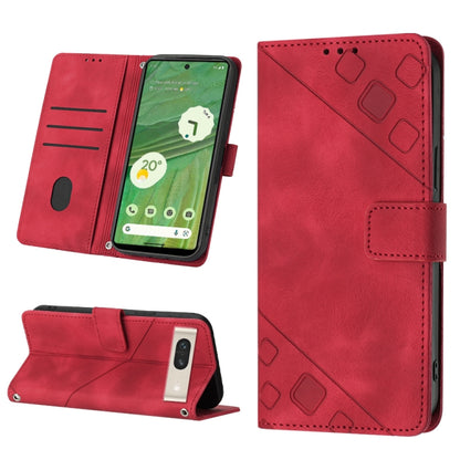 Skin-feel Embossed Leather Phone Case, For Google Pixel 6, For Google Pixel 6 Pro, For Google Pixel 6a 5G, For Google Pixel 7, For Google Pixel 7 Pro, For Google Pixel 7a