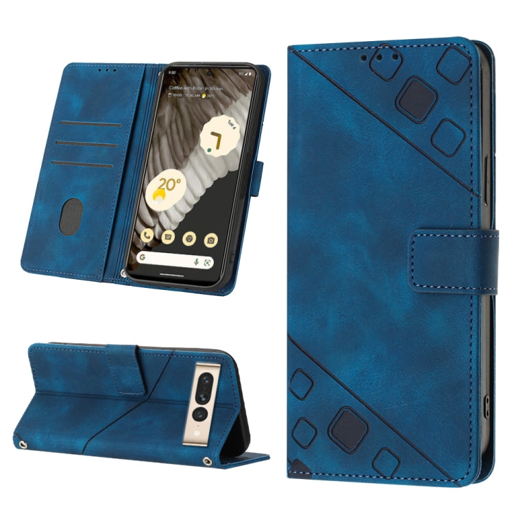 Skin-feel Embossed Leather Phone Case, For Google Pixel 6, For Google Pixel 6 Pro, For Google Pixel 6a 5G, For Google Pixel 7, For Google Pixel 7 Pro, For Google Pixel 7a