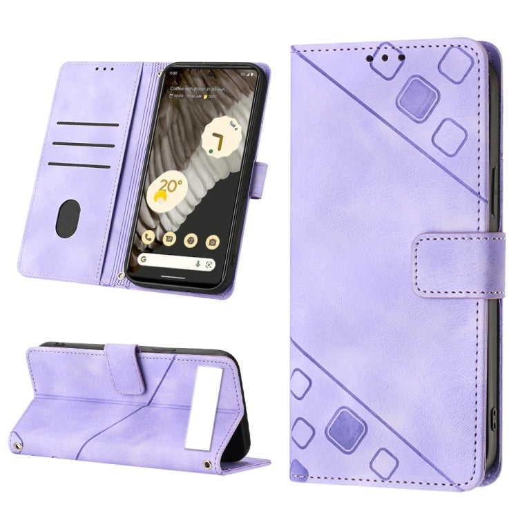 Skin-feel Embossed Leather Phone Case, For Google Pixel 6, For Google Pixel 6 Pro, For Google Pixel 6a 5G, For Google Pixel 7, For Google Pixel 7 Pro, For Google Pixel 7a