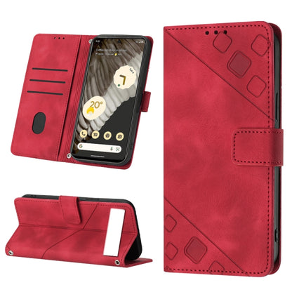 Skin-feel Embossed Leather Phone Case, For Google Pixel 6, For Google Pixel 6 Pro, For Google Pixel 6a 5G, For Google Pixel 7, For Google Pixel 7 Pro, For Google Pixel 7a