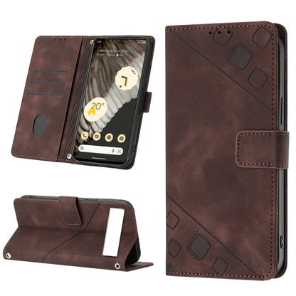 Skin-feel Embossed Leather Phone Case, For Google Pixel 6, For Google Pixel 6 Pro, For Google Pixel 6a 5G, For Google Pixel 7, For Google Pixel 7 Pro, For Google Pixel 7a