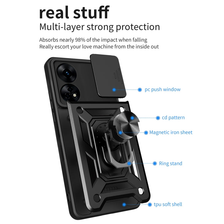 Sliding Camera Cover Design Phone Case, For OPPO Reno8 T 4G, For Tecno Camon 18 / 18 P, For Tecno Pova 4, For Tecno Spark 9 Pro, For Infinix Hot 12 Play, For Infinix Note 12 G96 / X670, For Infinix Note 11 4G