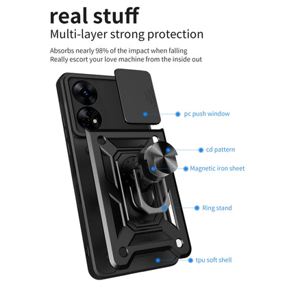 Sliding Camera Cover Design Phone Case, For OPPO Reno8 T 4G, For Tecno Camon 18 / 18 P, For Tecno Pova 4, For Tecno Spark 9 Pro, For Infinix Hot 12 Play, For Infinix Note 12 G96 / X670, For Infinix Note 11 4G
