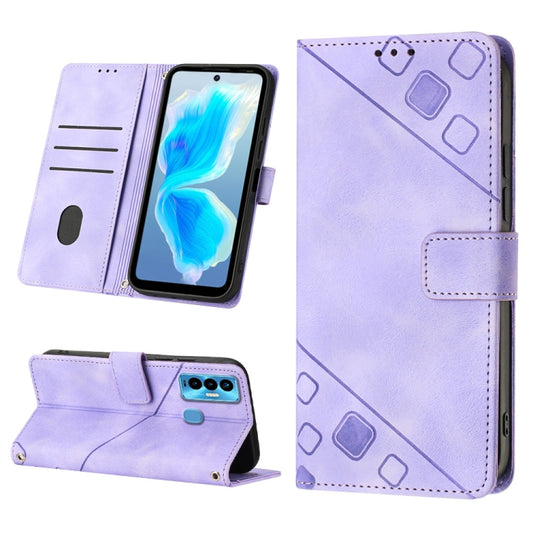 Skin-feel Embossed Leather Phone Case, For Tecno Camon 18i, For Tecno Pop 5 Go, For Tecno Pop 5 LTE, For Tecno Pop 5P, For Tecno Pova 2, For Tecno Pova Neo, For Tecno Spark 8, For Tecno Spark 8P, For Tecno Spark Go 2021, For Tecno Spark Go 2022