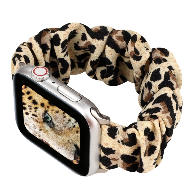 Cloth + Stainless Steel Hair Ring Watchband, For Apple Watch Series 8&7 41mm / SE 2&6&SE&5&4 40mm / 3&2&1 38mm, For Apple Watch Ultra 49mm / Series 8&7 45mm / SE 2&6&SE&5&4 44mm / 3&2&1 42mm��������������������������������������������������������������...