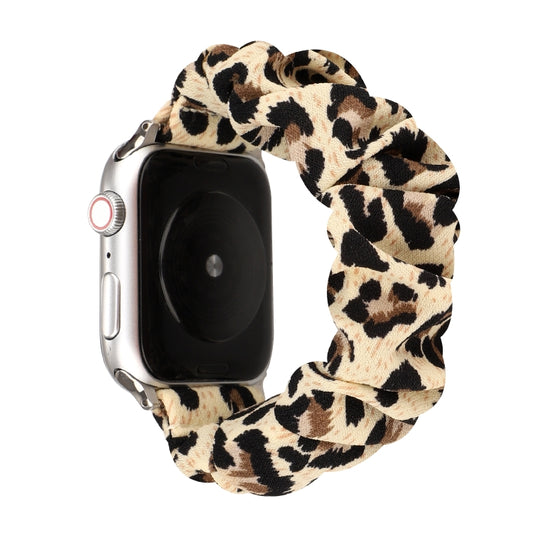 Cloth + Stainless Steel Hair Ring Watchband, For Apple Watch Series 8&7 41mm / SE 2&6&SE&5&4 40mm / 3&2&1 38mm, For Apple Watch Ultra 49mm / Series 8&7 45mm / SE 2&6&SE&5&4 44mm / 3&2&1 42mm��������������������������������������������������������������...