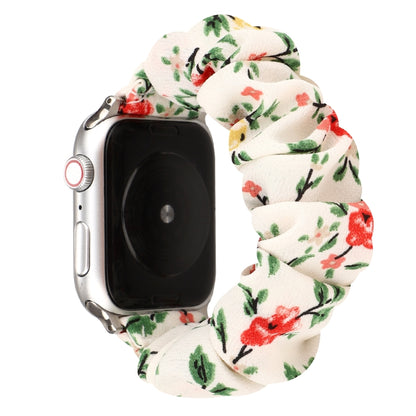 Cloth + Stainless Steel Hair Ring Watchband, For Apple Watch Series 8&7 41mm / SE 2&6&SE&5&4 40mm / 3&2&1 38mm, For Apple Watch Ultra 49mm / Series 8&7 45mm / SE 2&6&SE&5&4 44mm / 3&2&1 42mm                                                              ...