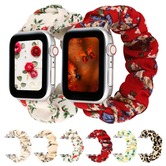 Cloth + Stainless Steel Hair Ring Watchband, For Apple Watch Series 8&7 41mm / SE 2&6&SE&5&4 40mm / 3&2&1 38mm, For Apple Watch Ultra 49mm / Series 8&7 45mm / SE 2&6&SE&5&4 44mm / 3&2&1 42mm��������������������������������������������������������������...