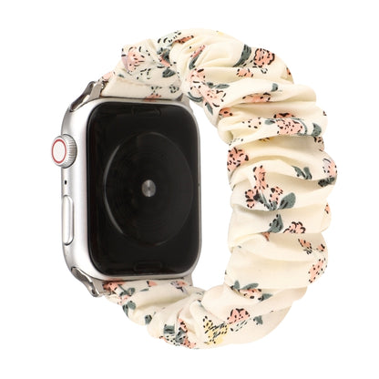 Cloth + Stainless Steel Hair Ring Watchband, For Apple Watch Series 8&7 41mm / SE 2&6&SE&5&4 40mm / 3&2&1 38mm, For Apple Watch Ultra 49mm / Series 8&7 45mm / SE 2&6&SE&5&4 44mm / 3&2&1 42mm��������������������������������������������������������������...