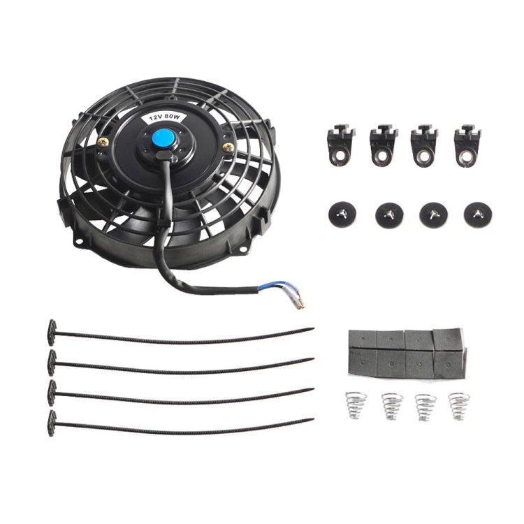 12V 80W Car Powerful Transmission Oil Cooling Fan with Mounting Accessorie, 7 inch, 9 inch, 10 inch, 12 inch