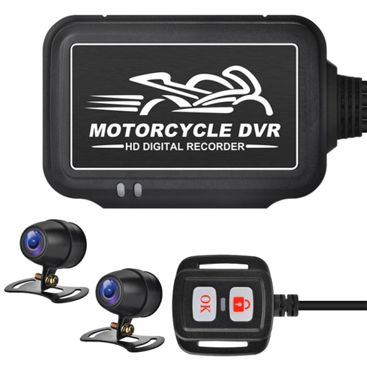 SE3 Double enregistreur vidéo numérique de moto AHD 1080P étanche, support carte TF / vidéo cyclisme / surveillance de stationnement, SE3