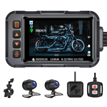 SE65 DVR moto étanche double 1080P HD, compatible WiFi / GPS / vidéo cyclisme, SE65