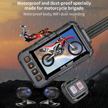 SE65 DVR moto étanche double 1080P HD, compatible WiFi / GPS / vidéo cyclisme, SE65