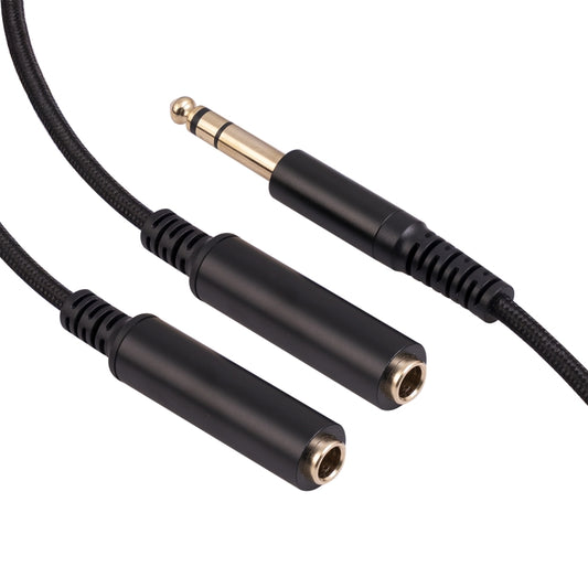 3718 6.35mm Male to Dual Female 1/4 TRS Stereo Audio Cable, Length: 30cm, 6.35mm M to 2 x F 30cm