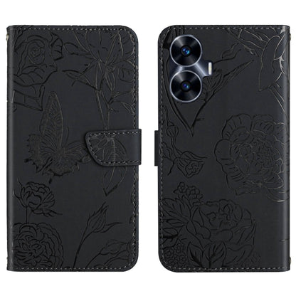 HT03 Skin Feel Butterfly Embossed Flip Leather Phone Case, For Realme C55, For Xiaomi Redmi Note 12 4G Global, For Honor X9a 5G / Magic5 Lite, For Honor X5 4G